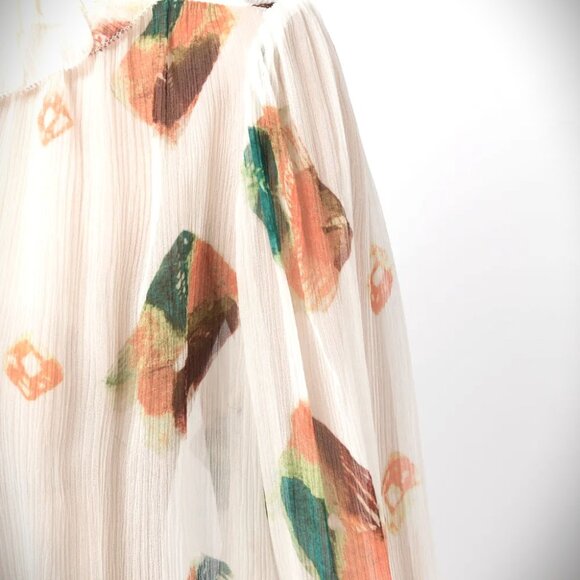 ULLA JOHNSON Pippa Aurora Genuine 100% Silk Blouse Size 10 - Picture 5 of 9